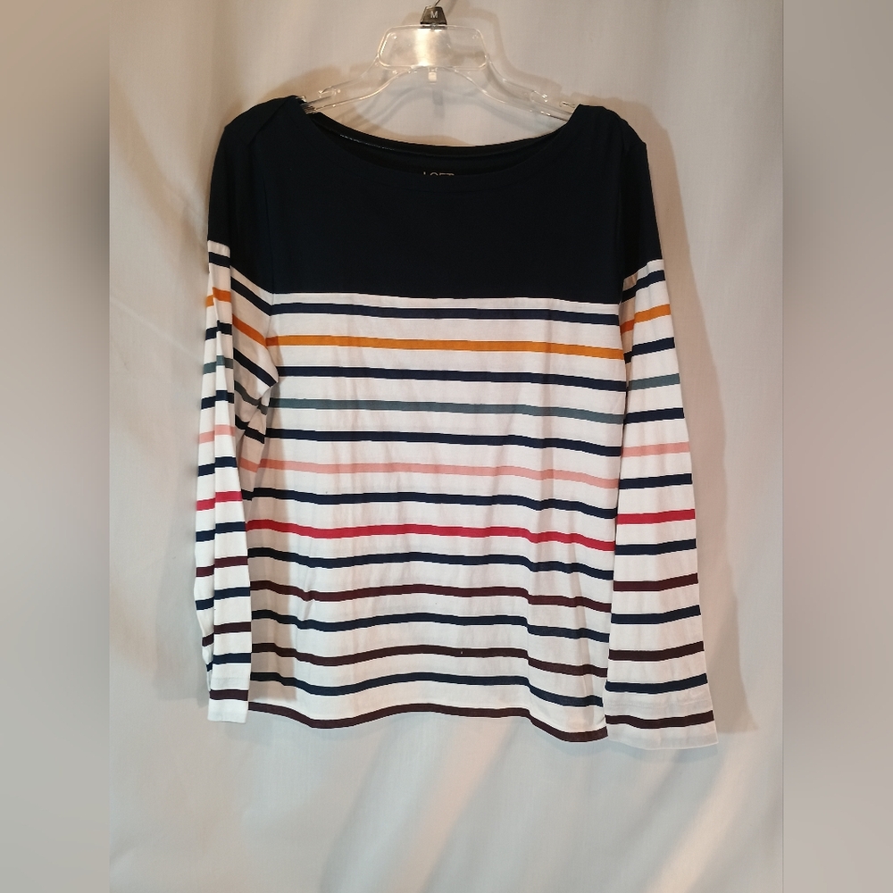 LOFT Navy Long Sleeve Top